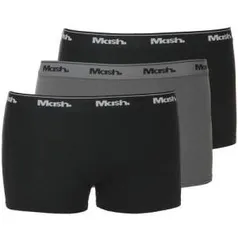 Kit Com 3 Cuecas Mash Boxer Cotton Liso