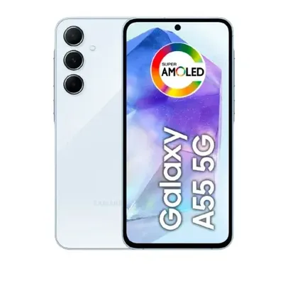 [App] Celular Samsung Galaxy A55, 256GB, Câmera Tripla até 50MP, Tela 6.6", Azul Claro