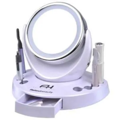 [Ricardo Eletro] Kit Ana Hickmann Face Care 6 em 1 - Espelhos com Aumento e Luz LED, Pinça LED, Modelador de Cílios com Aquecimento, Depilador e Aparador de Pelos R$110
