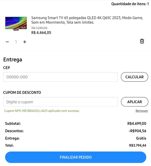 Imagem na descrição da promoção