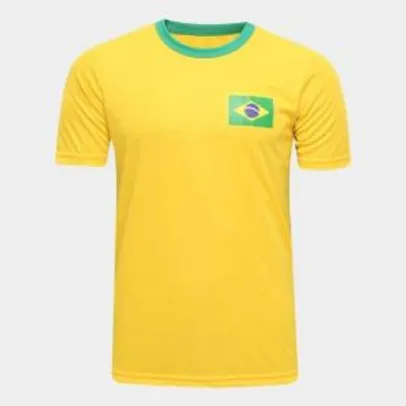 Camisa Brasil Torcedor Masculina - Amarelo