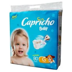 Fralda Capricho Baby Super Jumbo G - 80 Unidades por R$ 18