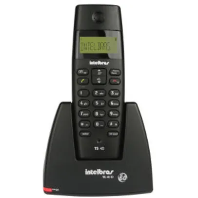Telefone s/ Fio Intelbras c/ Dect TS 40 ID c/ Identificador de Chamadas