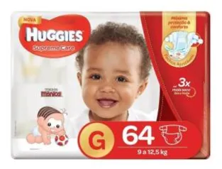 Fralda Huggies G Supreme Care Hiper 64 Unidades