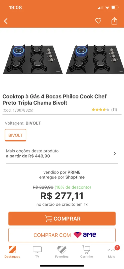 Imagem na descrição da promoção