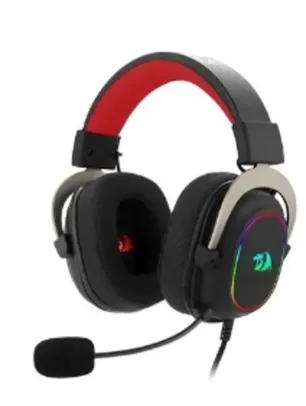 Headset Gamer Redragon Zeus X, Chroma Mk.II, RGB, Surround 7.1, USB, Drivers 53MM, Preto/Vermelho - H510-RGB