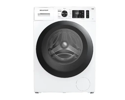 Lavadora Brastemp 9kg branca com Smart Sensor, Tira Manchas Pro e Motor Inverter - BNF09AB