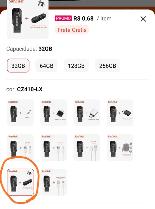 Imagem na descrição da promoção