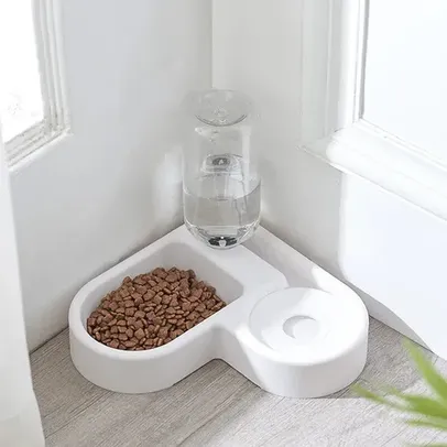 Double Pet Feeding Bowl Set, adequado para gatos e cães pequenos