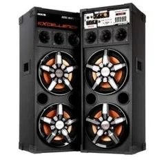 [ricardoeletro]Caixa Amplificada Multi-Uso NKS PK5000 - 600W, Entrada USB, 4 Alto-Falantes de 10 Polegadas + Microfone Grátis