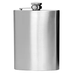 Cantil Inox de Bolso para Whisky 220 Ml Mimo Style Prata