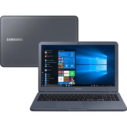 (R$ 2.399 com Ame) Notebook Samsung Expert X50 8ª Intel Core I7 8GB (Geforce MX110 com 2GB) 1TB HD LED 15,6" Cinza