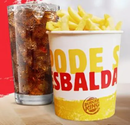 Balde de batata + Free refill no Burger King - R$15
