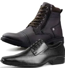 Kit Bota Casual e Sapato Social Neway Masculino - R$ 119,00