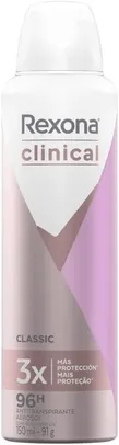 [Super R$14,36]Antitranspirante Aerosol Rexona Clinical Classic 150ml (A embalagem pode variar)