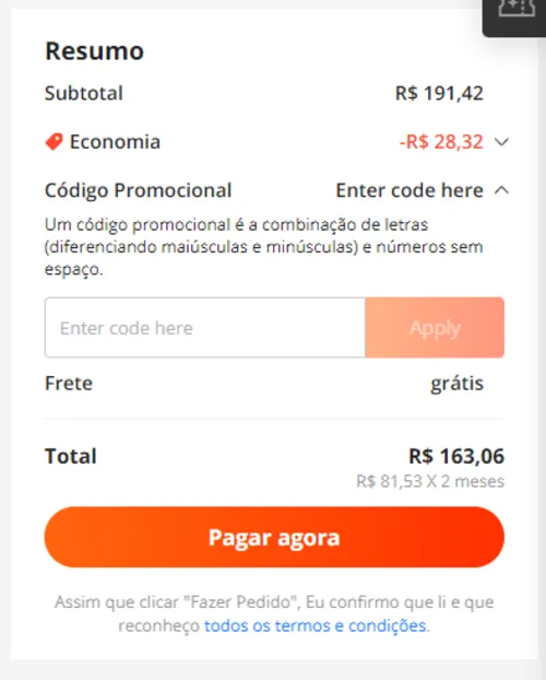 Imagem na descrição da promoção