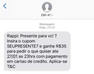 [Usuários Selecionados] R$35 OFF em Compras na Rappi