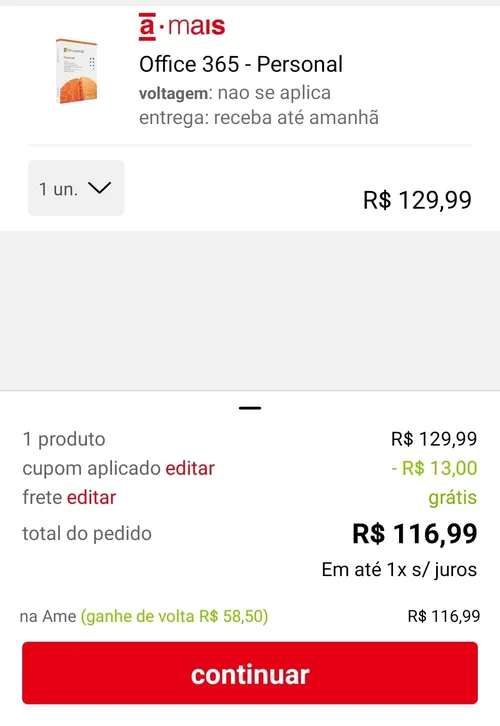 Imagem na descrição da promoção