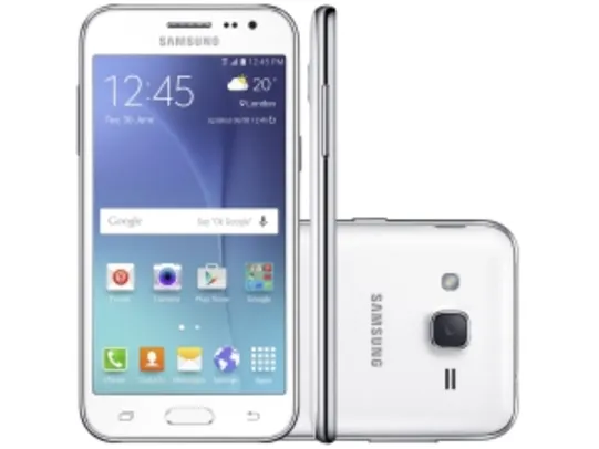 Smartphone Samsung Galaxy J2 Duos 8GB Branco - Dual Chip 4G Câm 5MP Tela 4.7" Desbl. por R$ 558