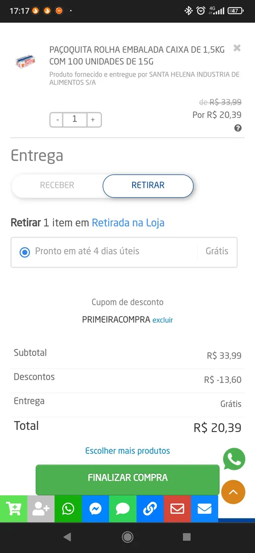 Imagem na descrição da promoção