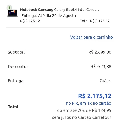 Imagem na descrição da promoção