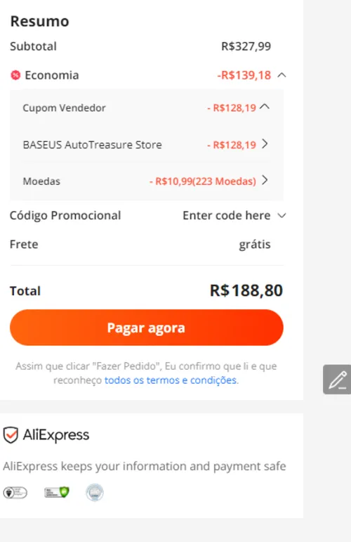 Imagem na descrição da promoção