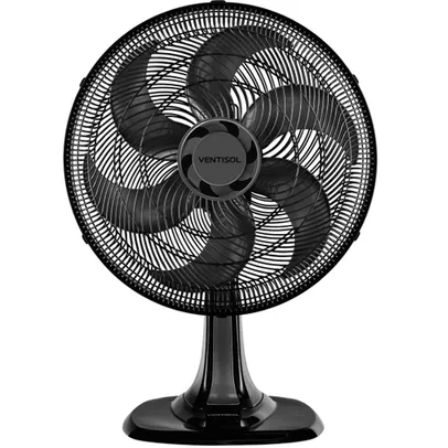 [CC AME] Ventilador de Mesa Ventisol Turbo 6 40CM, 6 Pás, 3 Velocidades, Suporte de Parede Integrado