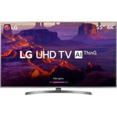 Smart TV LED LG 55" 55UK6530 UltraHD 4K 4 HDMI 2 USB - R$ 2650