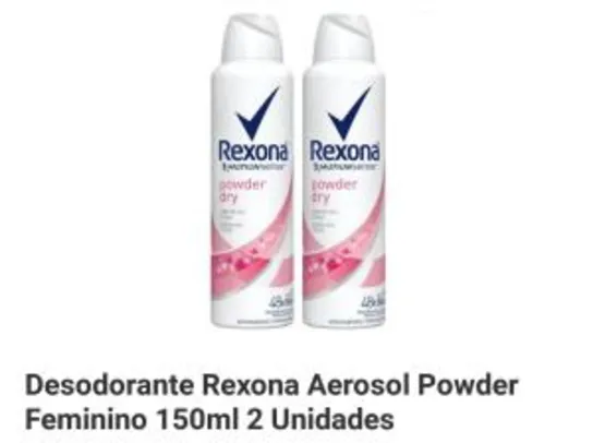 Desodorante Rexona Aerosol Powder Feminino 150ml 2 Unidades | R$3