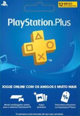 [PayPal] Cartão Pré Pago - Playstation Plus - 12 meses - R$100,71