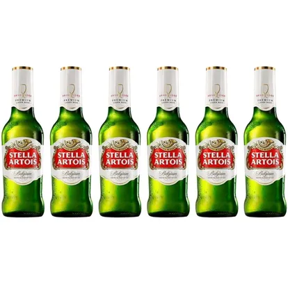 [MAGALUPAY + C.OURO] Cerveja Stella Artois Lager | 6 Unidades - 275ml | R$17