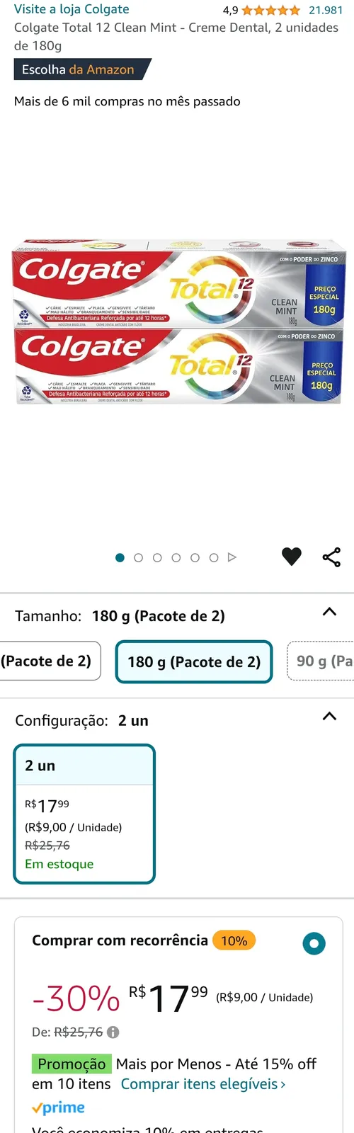 Imagem na descrição da promoção