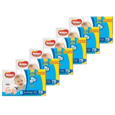 Kit de Fraldas Huggies Hiper Tripla Proteção G - 468 Unidades R$285