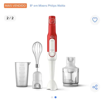 Mixer Philips Walita Daily Collection Ri2622 220v v400w Cor Vermelho