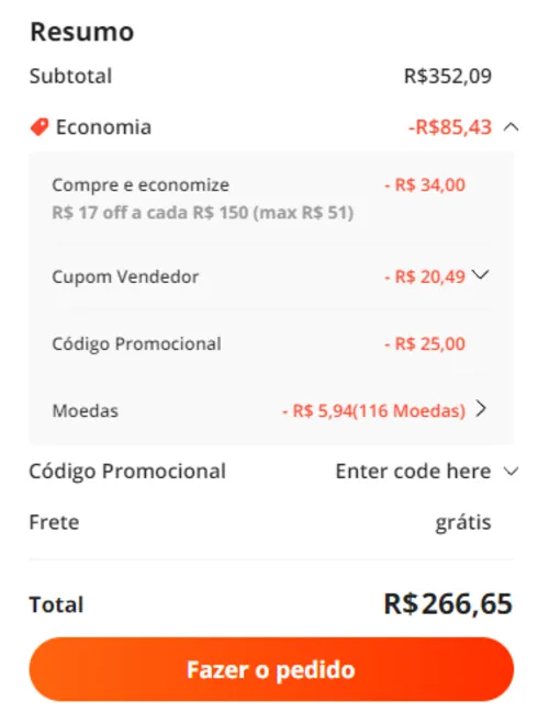 Imagem na descrição da promoção