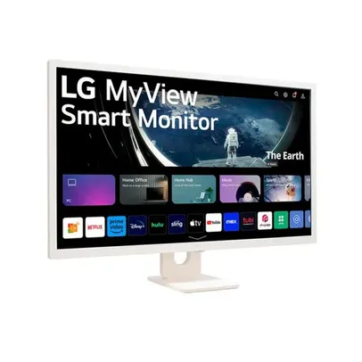 Monitor LG MyView Smart IPS 32” FHD HDR 10 WebOS ThinQ Home Air Play 2 Screen Share Bluetooth 2x Alto Falantes Low Blue Light Flicker Safe