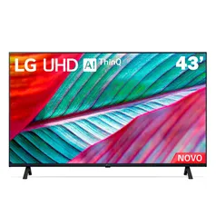 Smart TV 43&quot; 4K LG UHD ThinQ AI 43UR7800 HDR Bluetooth Alexa Google Assistente Airplay2 3 HDMI