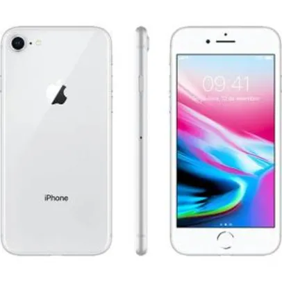 iPhone 8 Prata 64GB Tela 4.7" IOS 11 4G Wi-Fi Câmera 12MP - Apple por R$ 2879