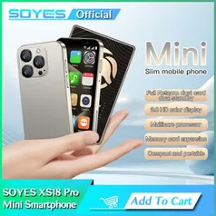 [TAXA INCLUSA]Smartphone SOYES-Mini  com Reconhecimento Facial, XS18 Pro, 2GB RAM, 16GB ROM, Android 8.1, Dual SIM, Standby, Rede 3G