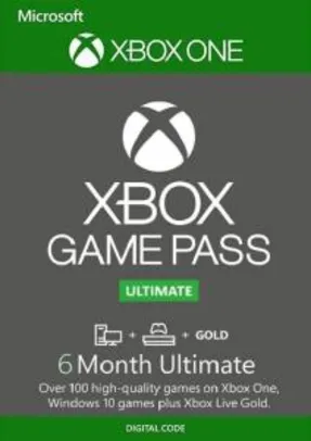 6 meses Xbox Game Pass Ultimate Xbox One / PC BRAZIL - R$130