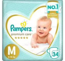 [Cliente Ouro] Fralda Pampers Premium Care - M - 34 unidades R$ 18