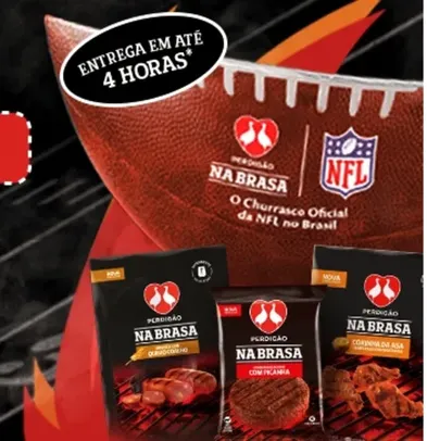 Comprando acima de R$ 99 em Produtos Na Brasa Ganhe uma Tigela da NFL