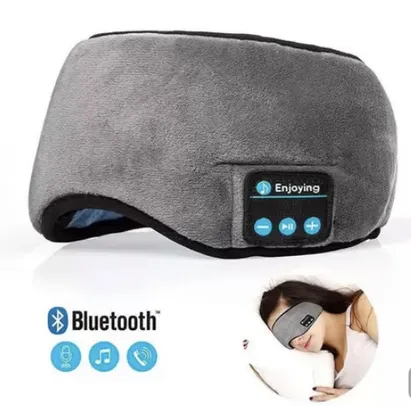 Máscara Para Dormir Musical Com Fone Bluetooth Cinza | R$ 51