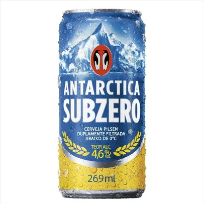 Cerveja ANTARCTICA Sub Zero Lata 269ml (a partir de 15 unid) | R$1,69