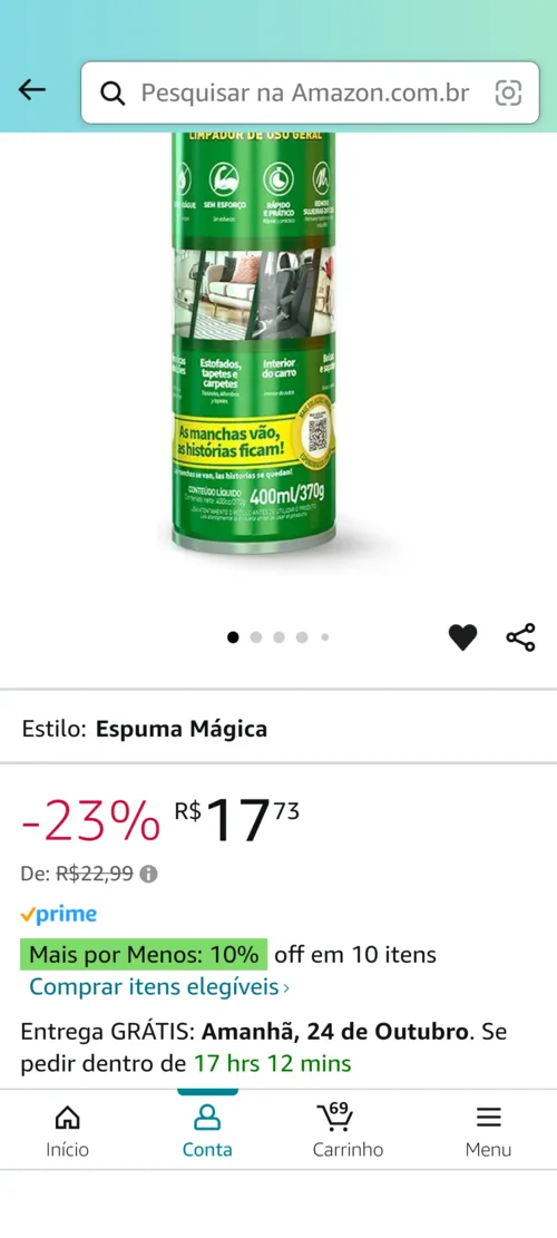 Imagem na descrição da promoção