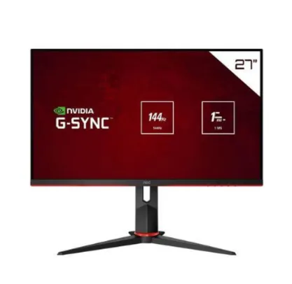 Monitor Gamer AOC 27 Polegadas LED Full HD, 144hz, 1ms, IPS, HDMI, VGA, Display Port, VESA, G-sync -