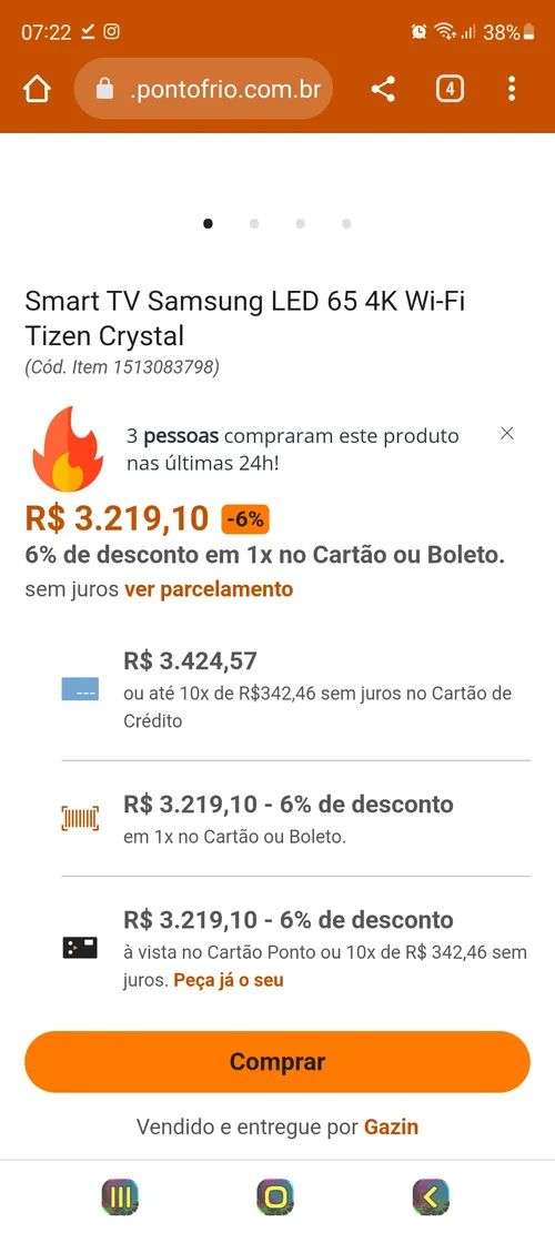 Imagem na descrição da promoção