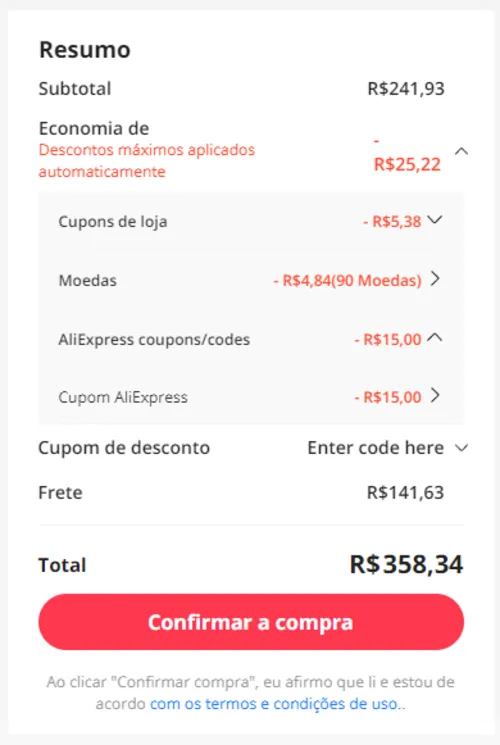 Imagem na descrição da promoção