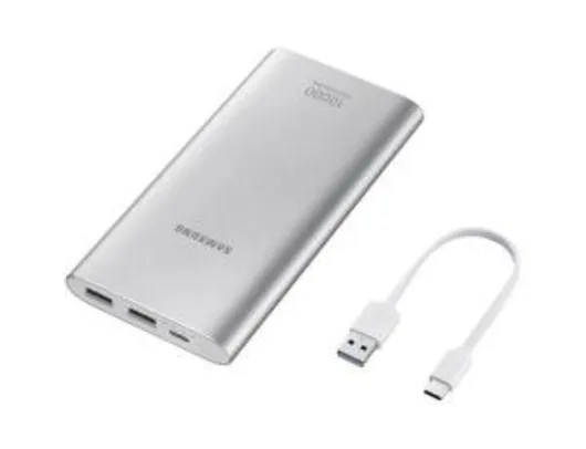 Bateria Externa carga rápida 10.000mAh USB Tipo C - Samsung | R$89