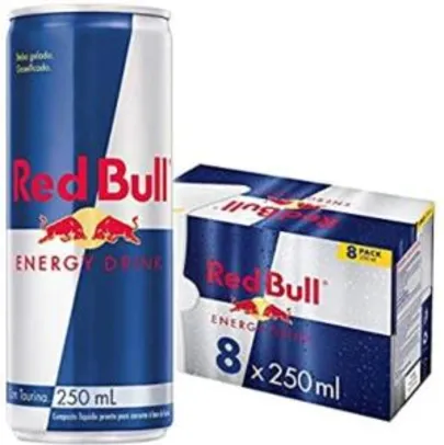 [PRIME] Energético Red Bull Energy Drink Pack com 8 Latas de 250ml (R$4,87 cada)